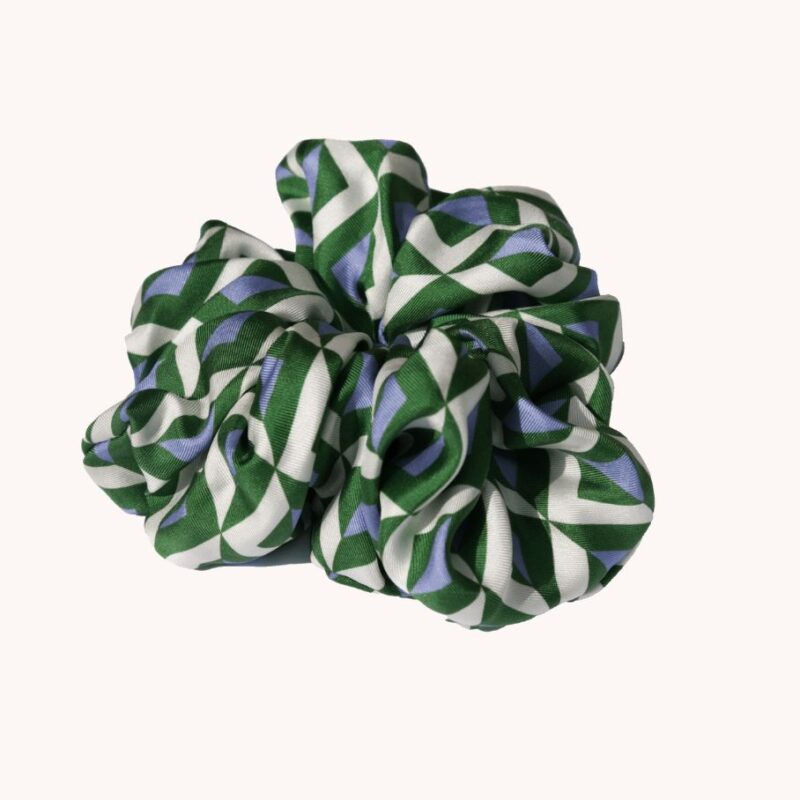 Green Silk Scrunchie