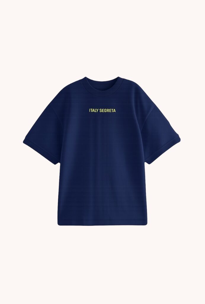 Organic Cotton Blue T Shirt Italy Segreta logo
