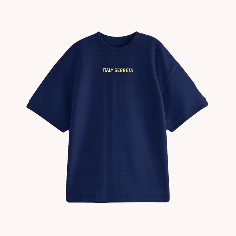 Organic Cotton Blue T Shirt Italy Segreta logo