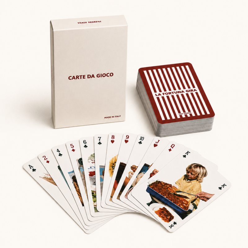 "La Fortuna Gira" Playing Cards (Red)
